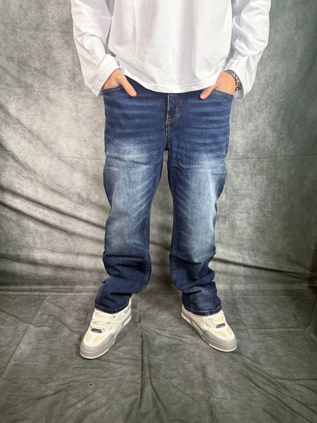 Jeans Baggy Fit Blue Washed