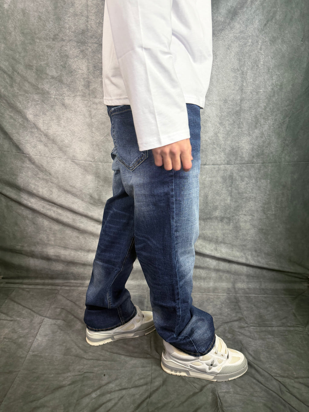 Jeans Baggy Fit Blue Washed