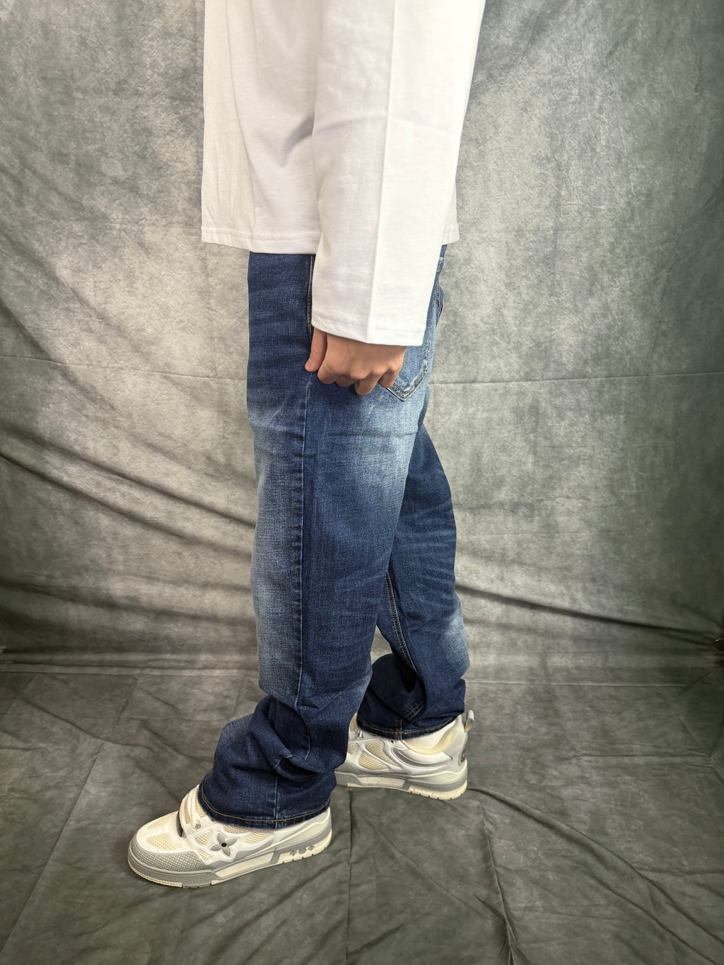 Jeans Baggy Fit Blue Washed