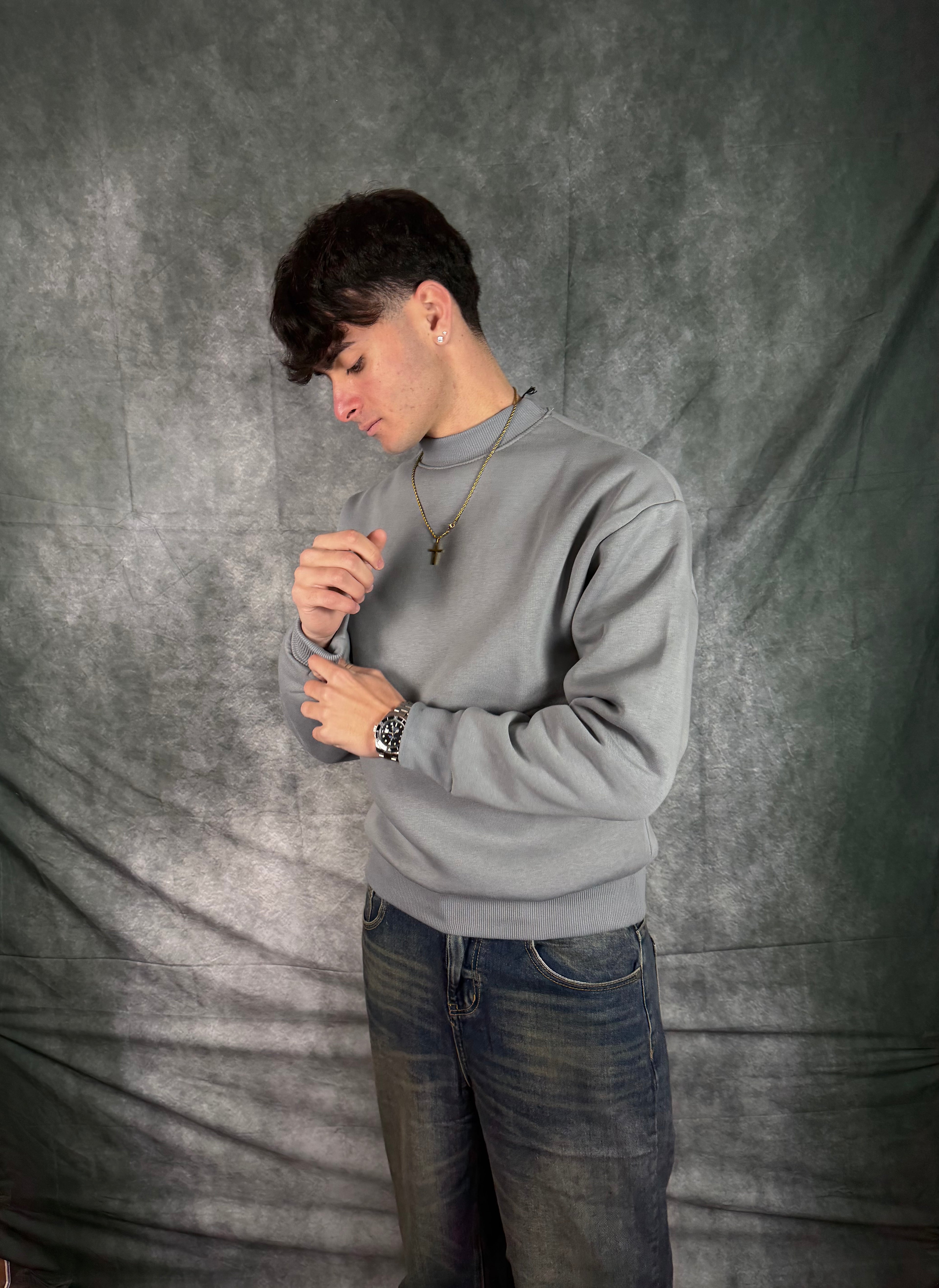 Felpa Boxy Fit Grigio Nike