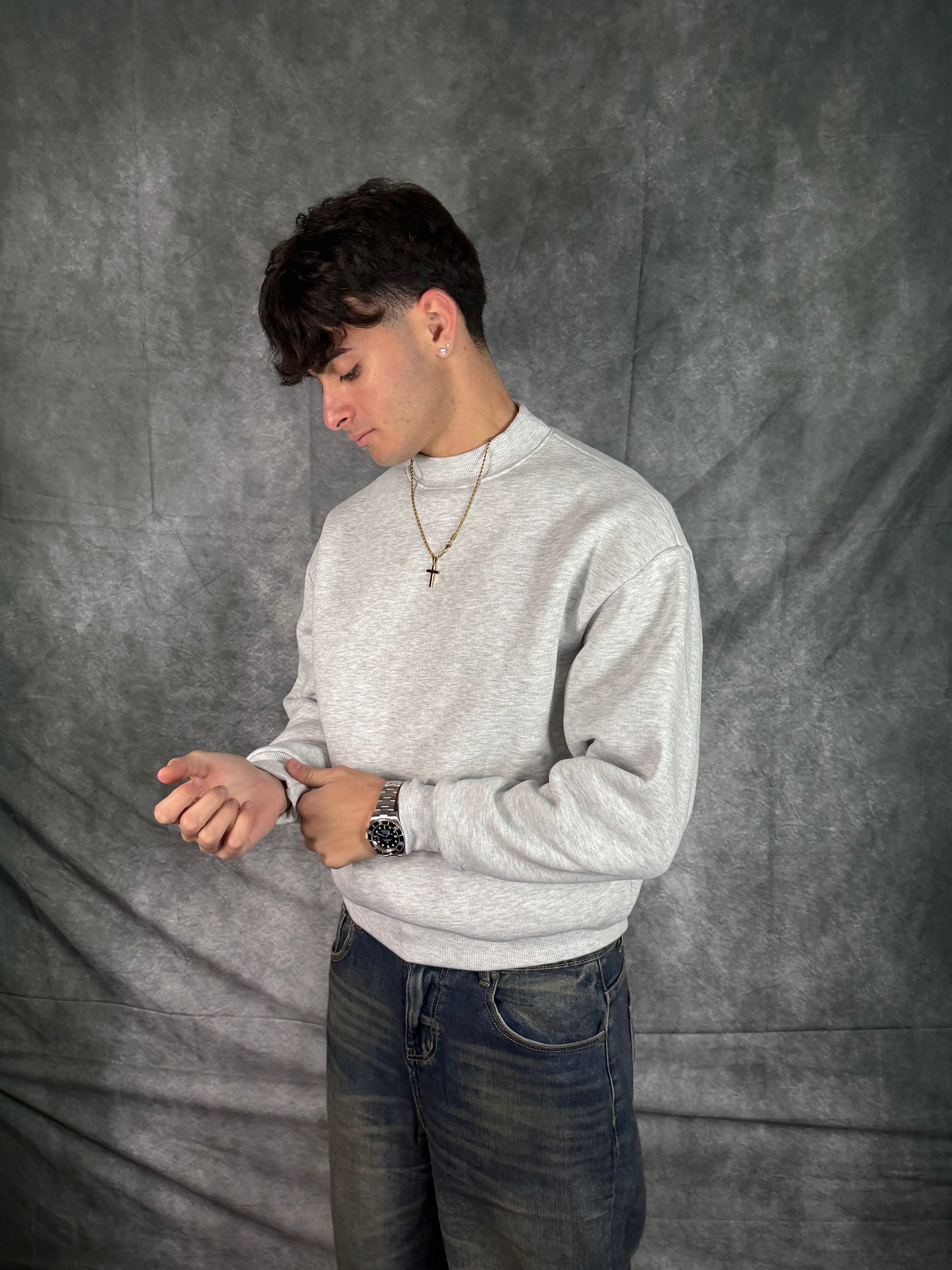 Felpa Boxy Fit Grigio Nike