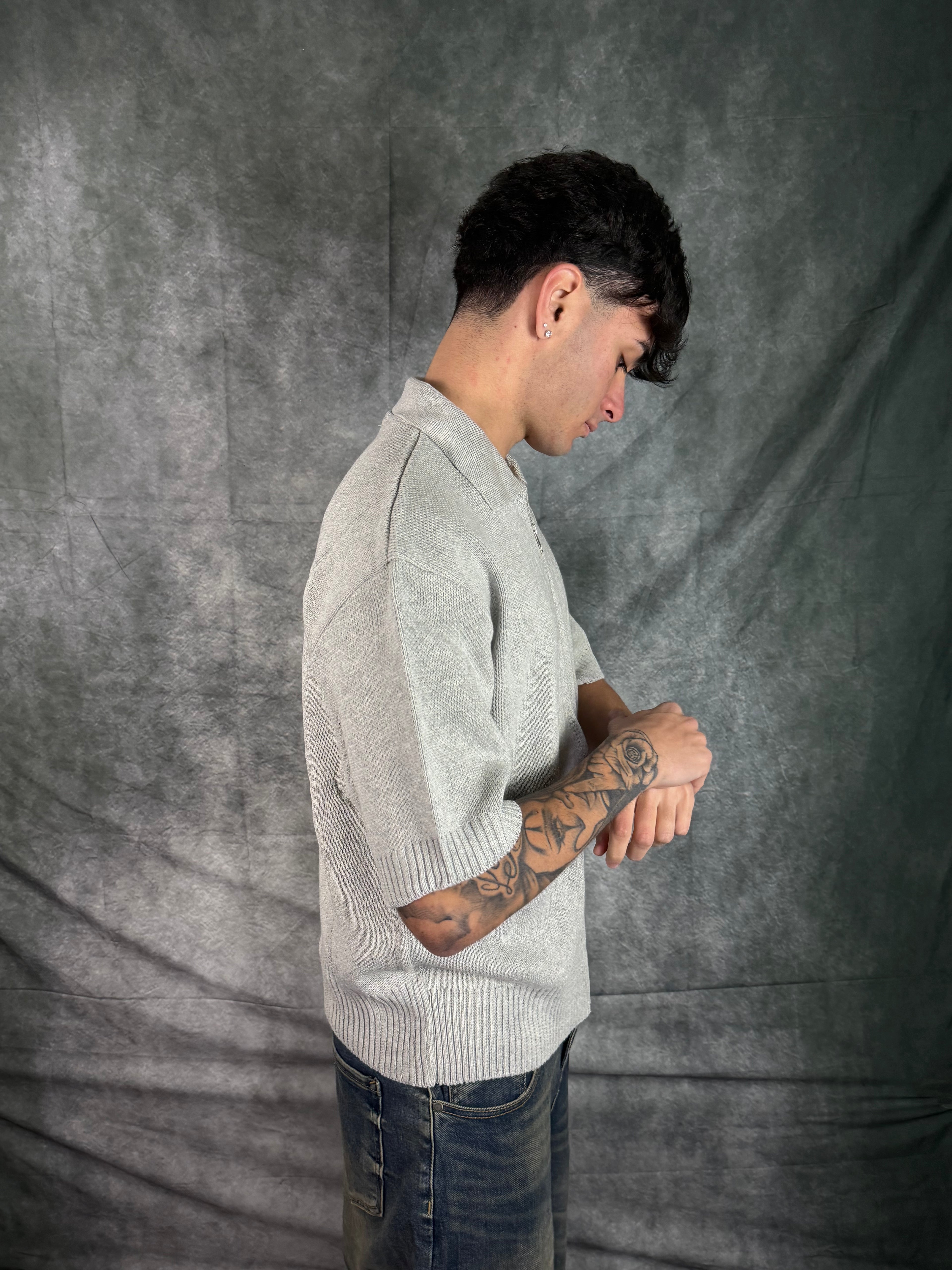 T-shirt Cropped Full Zip